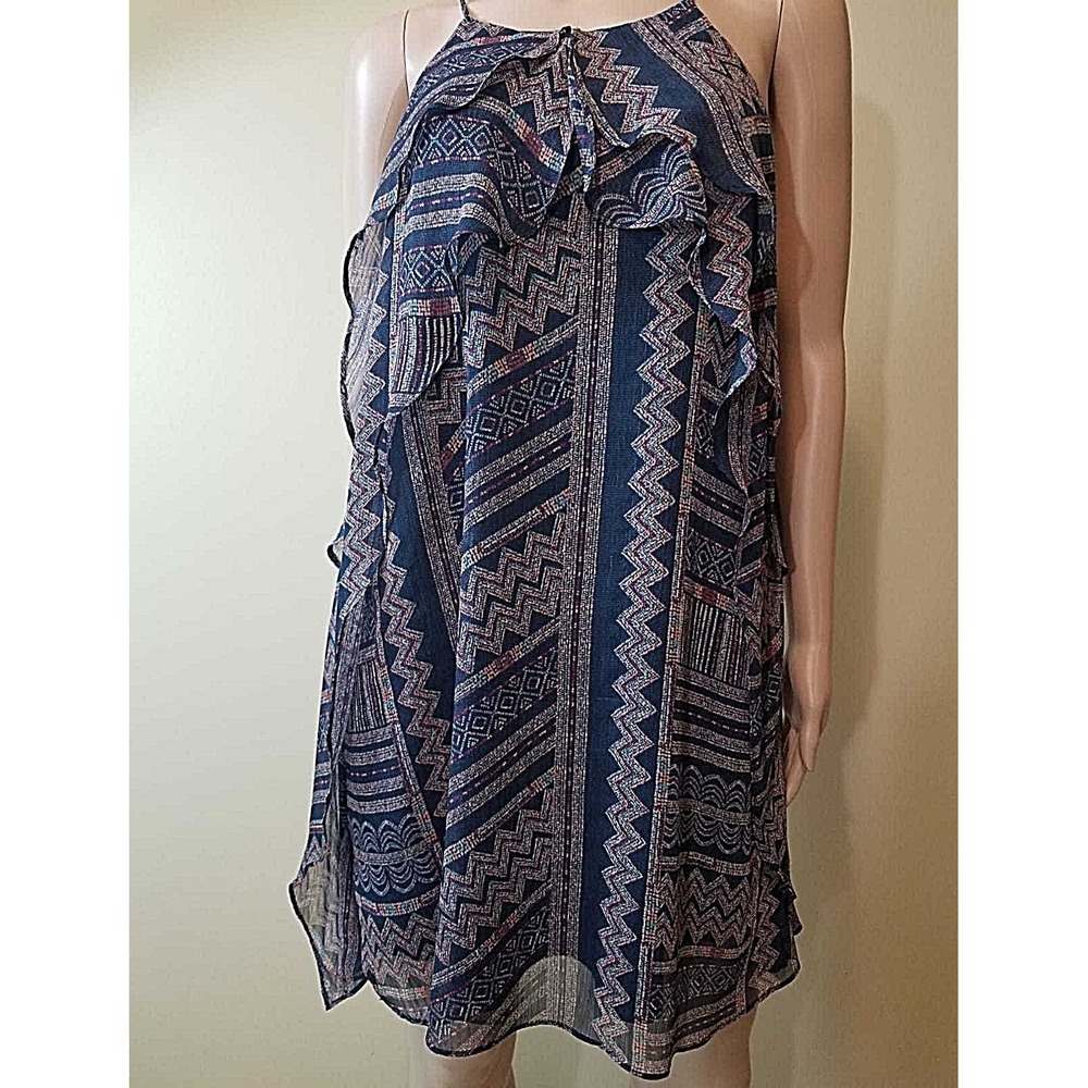 BCBGMaxazria women dress AVF61M04 blue poppy S MSRP $158